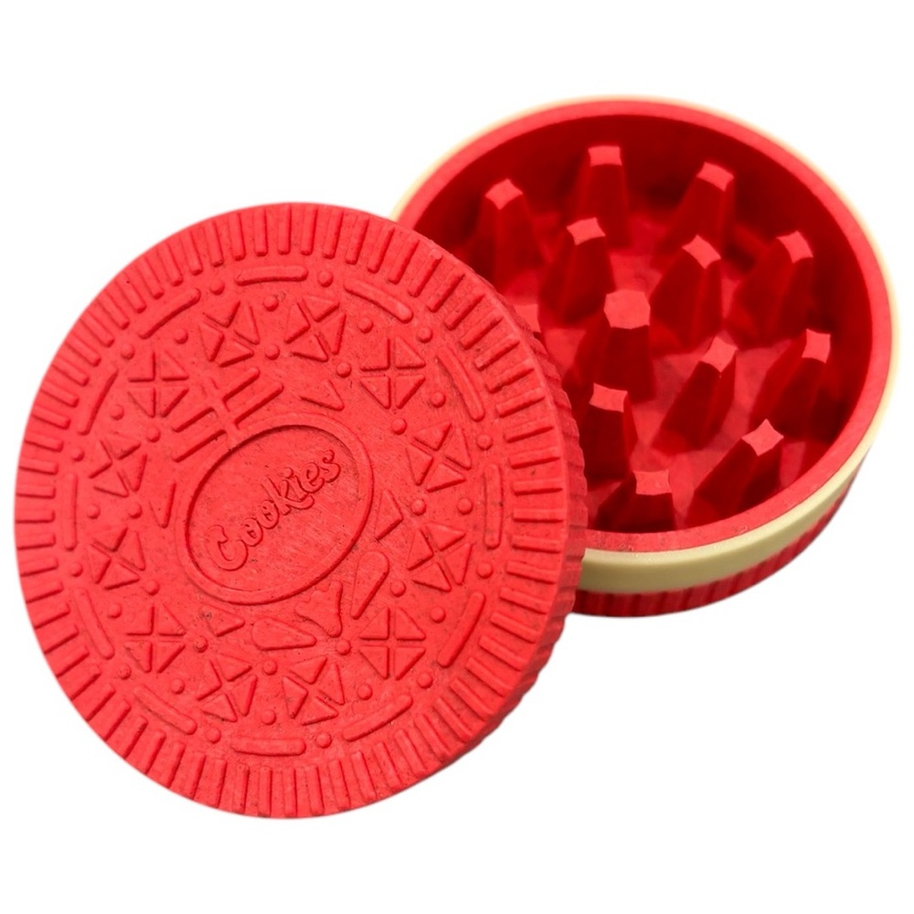 Coral Pink Cookies Logo Grinder